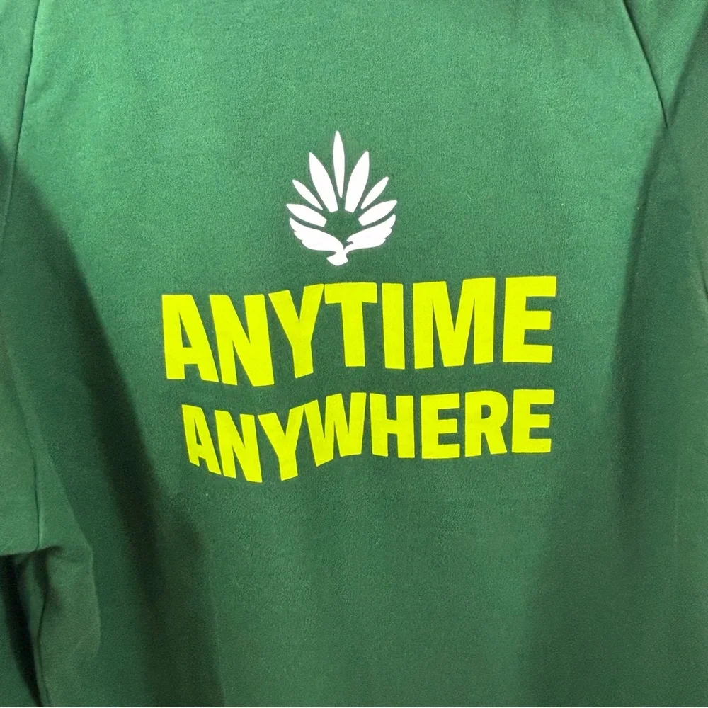 Men’s Rise Dispensary Fill Zip Green Hoodie Anytime Anywhere Logo Size XL_8